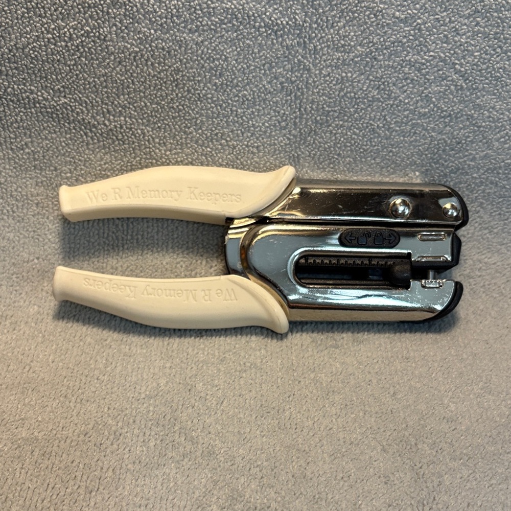 We R Memory Keepers Silver and Cream Hole adjustable Punch